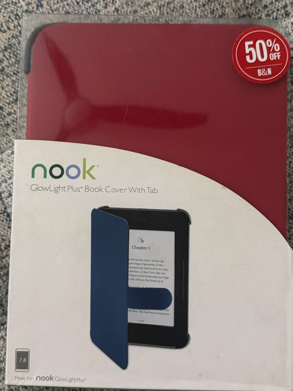Barnes & Noble nook GlowLight Plus Book Cover with Tab
